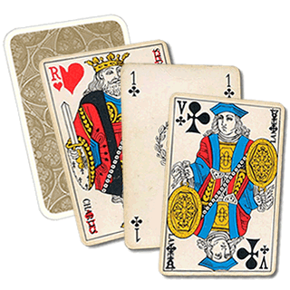 Deck of cards representing a method of fortune-telling of Marie-Thérese's spread